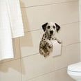 thumbnail image 5 of Wall Mounted Dog Statue Paper Towel Holder Adorable Animal Tissue Dispenser For Bathroom Kitchen Home, 5 of 5