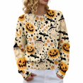 thumbnail image 6 of Halloween Sweaters For Women Autumn Winter Halloween Printed Pullover Top Long Sleeve Crewneck Oversized Sweatshirt High-Quality Looped Pile Fabric Perfect For Casual Daily Outfits Women Sweaters, 6 of 9