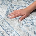 thumbnail image 3 of Addison Rugs Dream Shag Premium Machine Washable Transitional Tribal, Diamond Blue Rectangle Rug, 5' x 7'6", 3 of 8