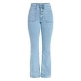thumbnail image 2 of Time and Tru Women's Patch Pocket Flare Jeans, 31" Inseam, Sizes 0-22, 2 of 6