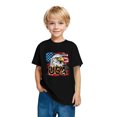 thumbnail image 5 of Mgmyaa Boys and Girls Short Sleeve T-Shirt Kids Crewneck Loose Fit Summer T-Shirt Tops Independence Day 3-10 Years, 5 of 5