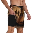 thumbnail image 2 of Fotbe Vintage Family History Book Traje de Baño para Hombre – Shorts de Natación de Secado Rápido con Forro y Bolsillos-Medium, 2 of 6