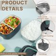 thumbnail image 3 of HLONK Electric Heated Food Box 100 W US Portable Electric Food Warmer Box with 2Pcs 1.5 L Stainless Steel Container Quick Heating Car Electric Food Warmer for Car Office Work, 3 of 10