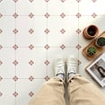 thumbnail image 2 of 10Pcs Minimalist Floral Peel and Stick Floor Tiles， 12x12 Covers 10 Sq. Ft. SelfAdhesive DIY Vinyl Flooring， Removable and Waterproof Sticker for Living Room， Bathroom， Kitchen， Staircase, 2 of 8