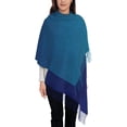 thumbnail image 3 of Fotbe teal blue Print Womens Fall Winter Scarf Tassel Soft Warm Blanket Scarves Womens Shawl Wraps, 3 of 8
