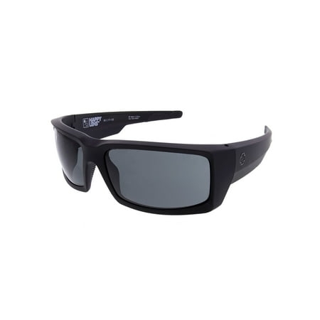 Spy Sunglasses 673118973863 General Lens Scratch Resistant Lenses Wrap Athletic, Soft Matte Black