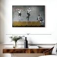 thumbnail image 3 of Elephant Stock Ballroom Dancers Wall Art - Horizontal Canvas Wall Art - Living Room Wall Decor - Dance Canvas - Gray And Yellow Decor - 36" x 24", 3 of 8