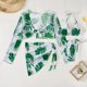 thumbnail image 4 of Gibobby Conjunto de bikini para mujer Conjunto de dos piezas de falda de playa con traje de baño 3D con estampado de estilo corte magnífico para mujer(Verde,CH), 4 of 5