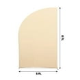 thumbnail image 7 of BalsaCircle 8x5 feet Beige Matte Fitted Spandex Half Moon Wedding Arch Backdrop Stand Cover Party Events Decorations, 7 of 7