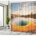 thumbnail image 5 of Ambesonne Yellowstone Shower Curtain, Morning Pool Park, 69"Wx70"L, Orange Brown, 5 of 5
