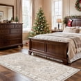 thumbnail image 3 of Washable Entryway 3x7 Runner Rug: Farmhouse Kitchen Hallway Rug Wide Soft Water Resistant Floor Mat For Bathroom Non Slip Indoor Carpet Living Room Bedroom Dining Room(3x7 Beige), 3 of 9