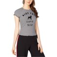 thumbnail image 1 of Project 28 T-Shirt Graphique Femme Nice Try Love Cat, Noir, X-Grand, 1 of 1