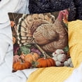 thumbnail image 2 of BANET Thanksgiving Day Turkey Wood Pumpkins Pillowcase Thanksgiving Home Sofa 22x22in, 2 of 5