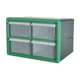 thumbnail image 1 of Caja de almacenamiento de piezas con 4 cajones, práctica caja de herramientas, organizador de piezas para tornillos, componentes electrónicos, sala de Verde, 1 of 8