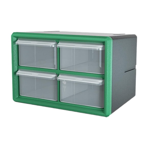 Gabinete de almacenamiento de componentes con 4 cajones, caja de herramientas, organizador portátil de piezas de hardware para aparejos de pesca, sala Verde