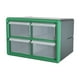 thumbnail image 1 of Cofre de almacenamiento de componentes con 4 cajones, práctico y versátil organizador de piezas de hardware para manualidades, cuentas y maquillaje. Verde, 1 of 8