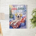 thumbnail image 2 of Watercolor Hello Winter Labrador Retriever Chill Christmas Welcome Vertical Matte Canvas Poster Lab Dog Lover Gifts Wall Art Home Decor - 00016, 2 of 5