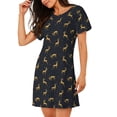 thumbnail image 2 of Sikiie Christmas Deers Print Women's Short-sleeved Nightdress, Round Neck Pullover Nightdress Pajamas Summer Home Wear, 2 of 6