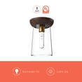 thumbnail image 2 of FM542007AGWT-Alora Lighting-Emil - 1 Light Flush Mount-10 Inches Tall and 7 Inches Wide-Aged Gold/Walnut Finish, 2 of 7