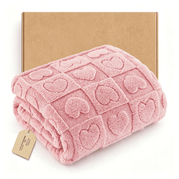 AUQ Dog Blanket for Small Dogs Washable-Fluffy Fuzzy Puppy Cat Blanket with Premium 300Gsm Coral Fleece Soft for Pet Kitten Doggy Dog Blankets,Pink,25X35In