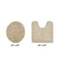 thumbnail image 2 of Better Trends 2 Piece Premium Bathroom Rug Set 100% Cotton Soft Tufted Reversible Bath Rug Water absorbent Bath Mat Ideal for Bathroom Shower and Tub Use, Edge Collection Sand (18" x 20" | 20" x 20"), 2 of 2