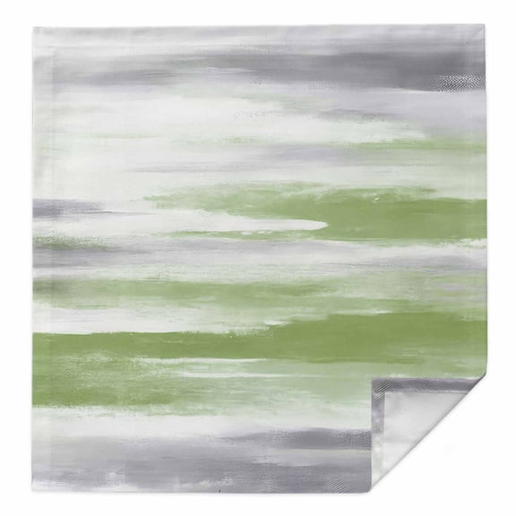 Cloth Napkins 1 Piece - 20x20 Inches, Sage Green Gray Washable Reusable Table Napkins, Neutral Abstract White Ombre Texture Soft & Absortbent Dining Napkin for Party Wedding Hotel Restaurant