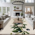 thumbnail image 3 of 5'x8' Area Rugs, Spring Floral Indoor Outdoor Area Rug for Living Room Bedroom, Botanical Green Blue Summer Floral Washable Bathroom Rugs Kitchen Floor Carpet Mats Home Decor Aesthetic, 3 of 8