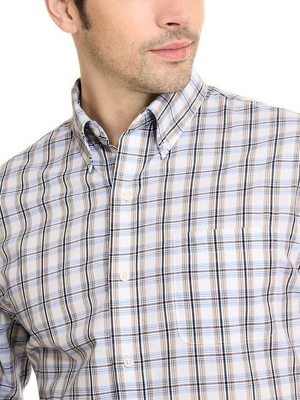 Arrow Men’s Hamilton Plaid Button Down Dress Shirt with Long Sleeves