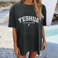 thumbnail image 2 of VJATTWR Hauts à Manches Courtes pour Femmes T-Shirt Grande Taille pour Dames T-Shirt Imprimé Manches Courtes Col Rond Ample m, 2 of 4