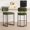 Green, variant on Spruce & Spring 30.5" Swivel Bar Stools Set of 2, Upholstered Bar Chairs with Curved Back & Channel Tufting, Metal Base for Kitchen Island & Home Bar, Brown