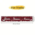 thumbnail image 3 of Christmas Decoration Banner , Jesus Is The Reason For The Season Banner, Merry Christmas Banner, Christmas Decoration, Red Plaid Element, Xmas Party Hanging Banner, Home Decor, Holiday Decor, 3 of 5