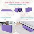 thumbnail image 3 of NALYL 4'x8' Gymnastics Mat, 2" Thick Folding Tumbling Mat with Carrying Handles, Foldable Gym Mat with Hook and Loop Fastener, Cheer Mats for Kids Adults Home Exercise Aerobics Fitness, Violet, 3 of 8