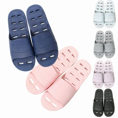 

Women Men Quick-drying Drain Holes Bath Slipper Shower Shoes Summer Beach Sandals
