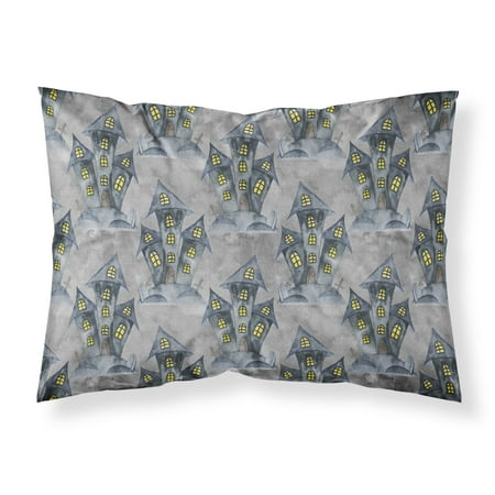 Halloween Pillowcase - Watecolor Halloween Haunted House Fabric Standard Pillowcase BB7522PILLOWCASE