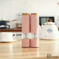 thumbnail image 3 of Electric Automatic Salt And Pepper Grinder Set, One-Touch Operation With Adjustable Coarseness, Battery Powered Mill With LED Light For Kitchen, Cooking, Spice, Pepper, Seasoning,Pink, 3 of 6