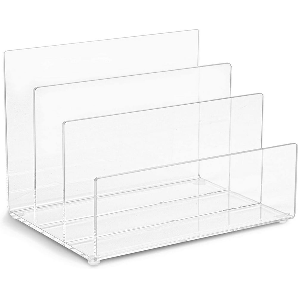 Juvale Clear Acrylic File Folder Holder Rack , Office File Organizer