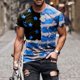 thumbnail image 2 of Soldier - playera de manga corta para hombre, diseño patriótico de la bandera americana, 4 de julio azul M azul M Xishao ropa, 2 of 2