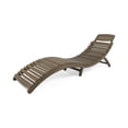 thumbnail image 5 of Lisbon Outdoor Acacia Wood 3 Piece Chaise Lounge Set, Gray, 5 of 7