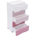 thumbnail image 5 of Plastic Drawers Dresser for Bedroom Storage Cabinet with 5 Drawers Craft Organizers and Storage for Clothes, Towels, Toys Dresser for Kids 17.1’’ W x 11.4’’ D x 31.5’’ H (Gradient Pink), 5 of 14