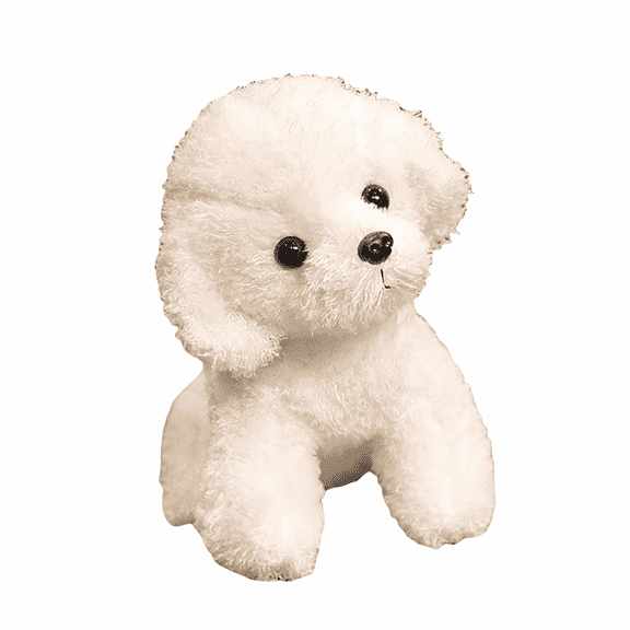 Realistic Dog Stuffed Animal - Cute Teddy Dog Plush Toy - Simulated Puppy Pet Companion -9.4 Inches