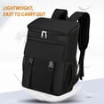 thumbnail image 3 of BIMZUC Large Capacity Insulated Cooling Backpack Waterproof Picnic Cooler Bag For Camping Hiking And Outdoor Activities Leakproof Thermal Lunch Daypack, Black (11.8 x 10.2 in / 30 x 26 cm), 3 of 8