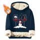 thumbnail image 1 of Sudadera con capucha para hombre, informal, a la moda, con estampado navideño, de manga larga y bolsillo, de poliéster, 1 of 5