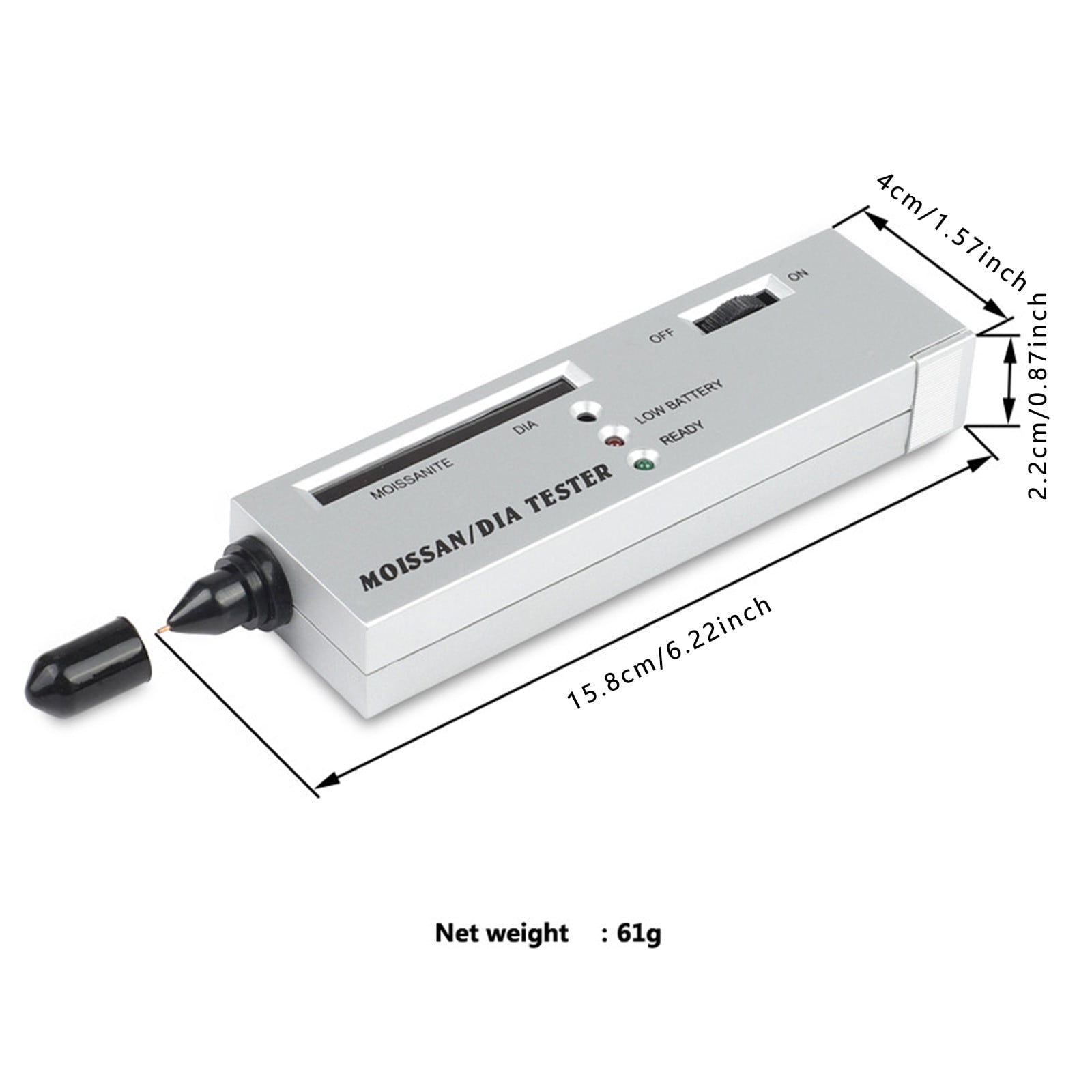 Portable Diamond Tester Selector Kit, Electronic Diamond Testing Device For Novices & Experts, Professional Gem & Metal Identification Tool For Diamond Jewelers