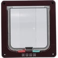 thumbnail image 1 of Cat Door Pet Entry Safe Ferromagnetic Pet Flap Door 4 Ways Locking Automatically Close for Kitty Small Dogs, 1 of 8