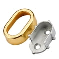 thumbnail image 3 of Zinc Alloy Oval Closet Rod End Supports Wardrobe Flange Bracket Holder, 3 of 8