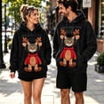 thumbnail image 7 of Frostluinai Christmas Hoodies for Women Fuzzy Fleece Pet Holding Pocket Hoodies Xmas Reindeer Print Cats Dogs Carrier Pouch Pullover S-XXL, 7 of 7