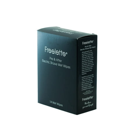FREELETTE Pre Shave , After shave lotion Wipes . Best for Electric