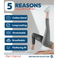 thumbnail image 6 of Nirlon 7/8 Capri Leggings For Women - High Waisted Leggings With Pockets, 6 of 7