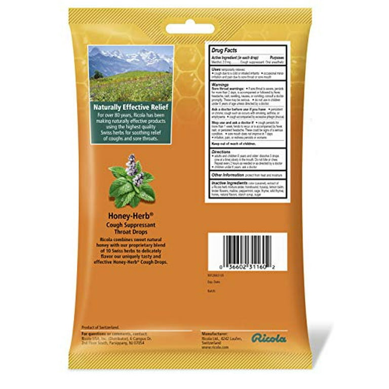 Ricola Cough Drops Honey Herb Shop Cough, Cold Flu At HEB, 49 OFF