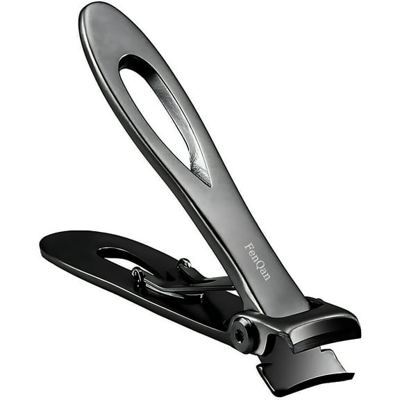 Toenail Clippers for Thick Toenails, Long Handle Wide Jaw Opening Nail Clippers for Adult, Men, Seniors, Extra Large Heavy Duty Toenail Clippers for Fingernail & Ingrown Toenail Manicure Cutics Black